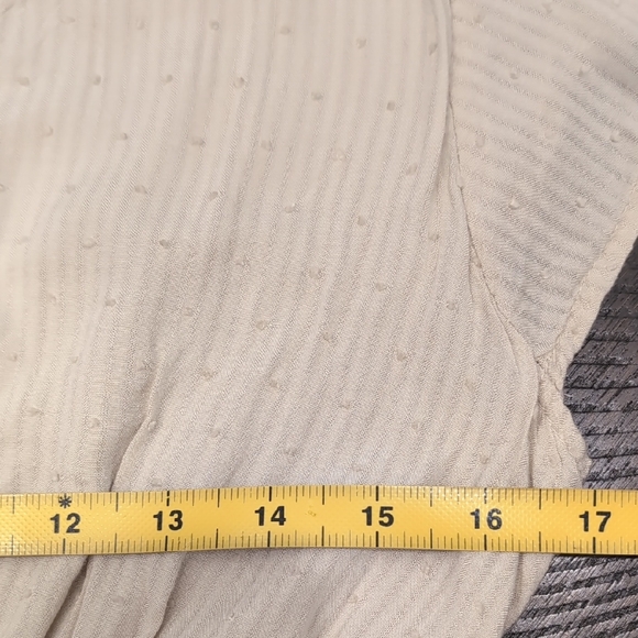 Chic Beige Ruffle Blouse - Picture 6 of 7